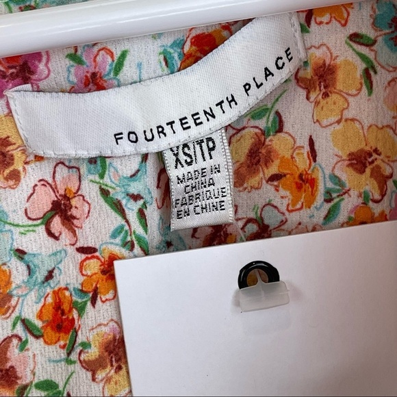 NEW FOURTEENTH PLACE Floral Tiered High-Low Maxi Dress XS - Picture 15 of 17